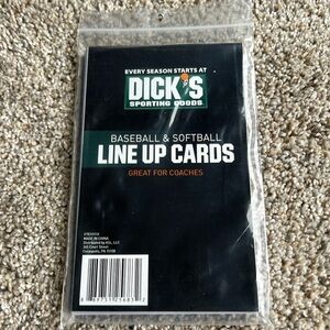 Baseball & Softball Line Up Cards New
